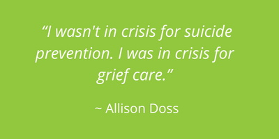 Allison Doss, suicide prevention awareness