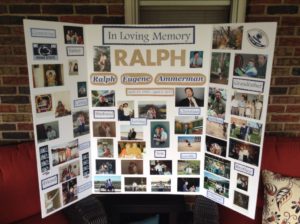 remembrance board, tribute, honor a deceased co-worker, grieving colleague