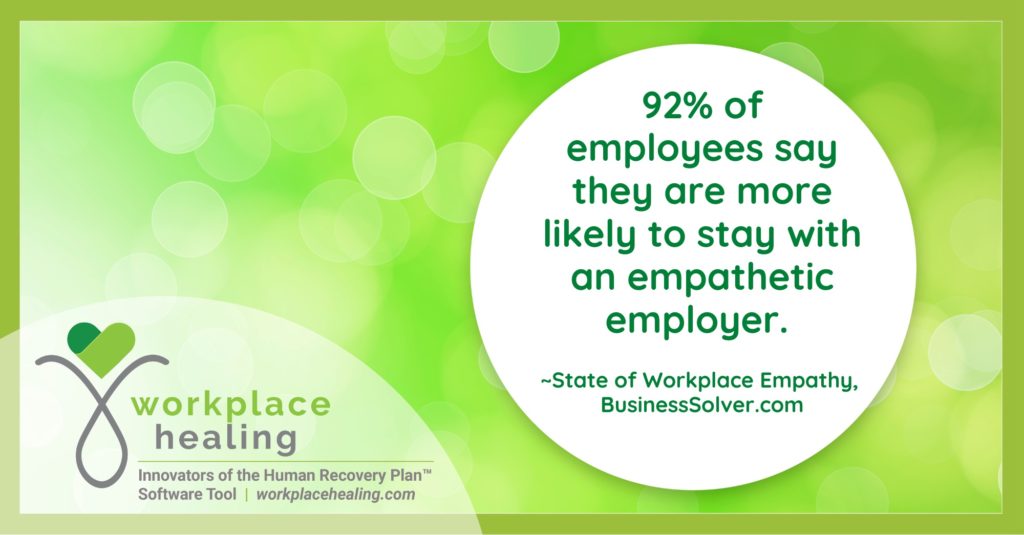 grieving employee, empathetic employer, empathy training gap, proactive leaders