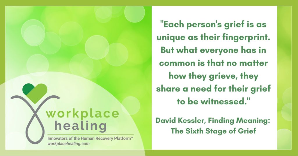 less alone, support grieving employees, thoughtful leadership, less distracted