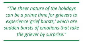 holiday season, grief,, support a grieving employee, 